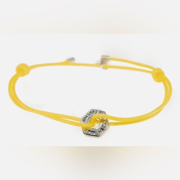 Marc By Marc Jacobs Bolt Friendship Stretch Bracelet - Safety Yellow NWT - Picture 1 of 4